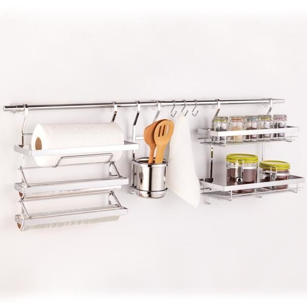 Hafele TRENO Tezgah Arası Aksesuar Krom 100cm Set 3