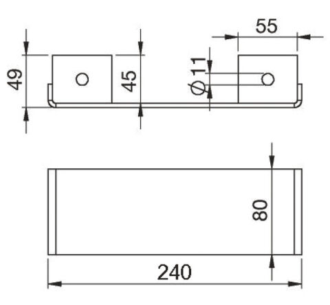 Häfele NO.11 Mobilya Ayağı Çelik - 80 mm Krom Mat 634.90.431