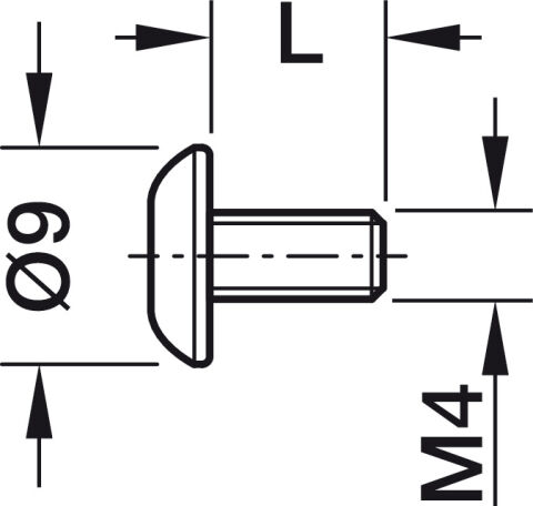 Häfele Dişli vida M4 dişli PZ2 yıldız çelik M4x10 mm 9 mm Nikel kaplama 020.92.720