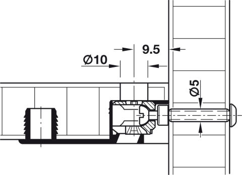 Häfele Dişli vida M4 dişli PZ2 yıldız çelik M4x10 mm 9 mm Nikel kaplama 020.92.720