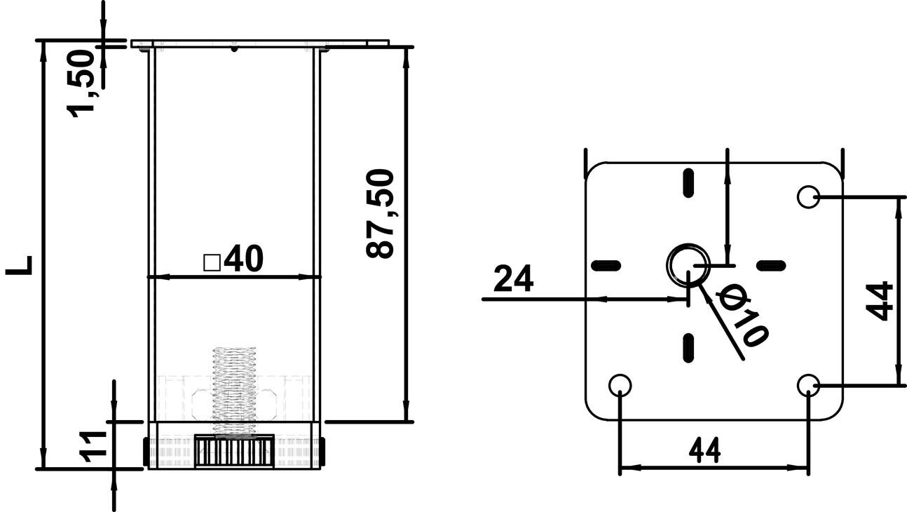 Häfele ARES II 40 Mobilya Ayağı Çelik - 40x200 mm 200 mm Krom Renkli Mat 634.90.472