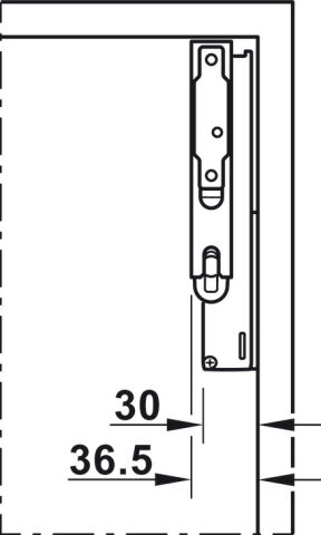 Kalkar kapak makası, Hafele Free space 5.15 push