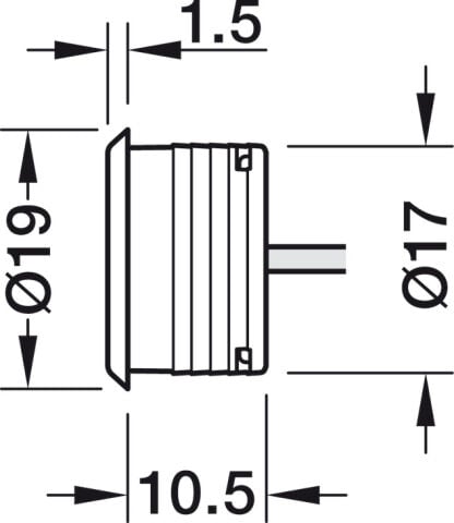 Entegre dimmer anahtar, Hafele Loox5 24 V - 833.89.039