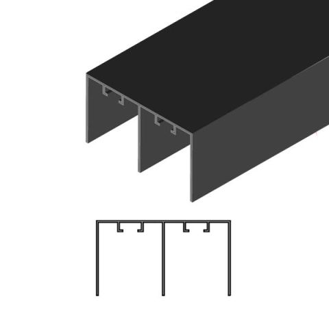 Hafele EASY SOFT 80 Üst ray alü. eloksal 3,5m