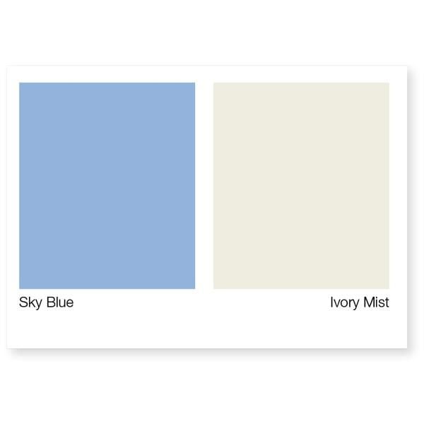 Hafele AluSplash Tezgah Arası Alüminyum Kaplama Metal Sky Blue/Ivory Mist