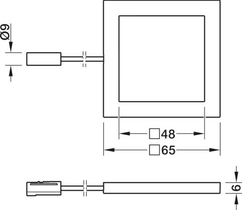 Häfele Loox5 LED 2081 12 V (RGB) Yüzeye monte gömme ışık 65x65x6 mm 65 mm IP20 833.74.127