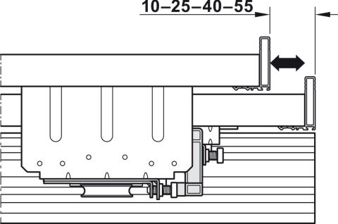 Parmak Kelepçe Koruması, Hafele Slido F-Line44 80A için