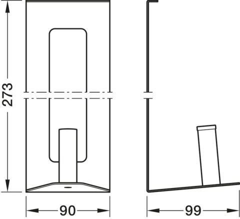 Häfele Mutfak rulo tutucu Korkuluk sistemi 273 mm Siyah 522.99.344