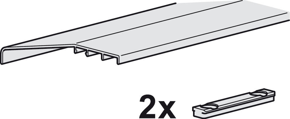 Toz Koruma Profili, Hafele Slido F-Line44 80A için, Dış