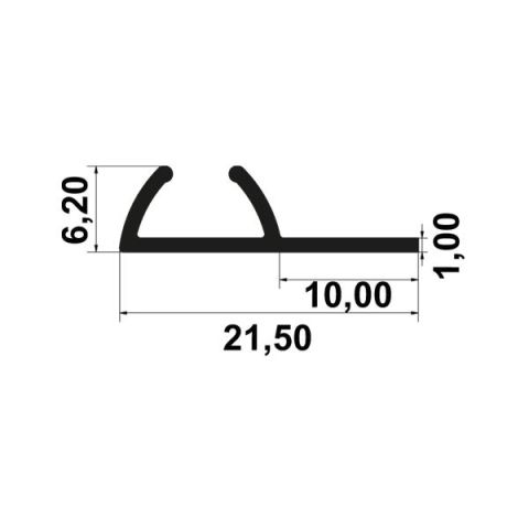 Hafele MULTI SOFT 60 - MIX 60 Tekli Alt Taşıyıcı Ray Alüminyum Ham 2500mm