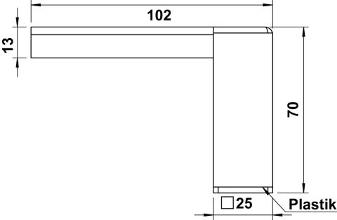 Häfele AMOS 70 Mobilya Ayağı Çelik - 70 mm Krom Parlak 634.91.212