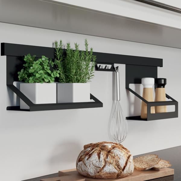 Hafele ADRIA Tezgah Arası Aksesuar Siyah 900mm