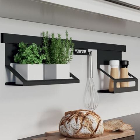 Hafele ADRIA Tezgah Arası Aksesuar Siyah 900mm