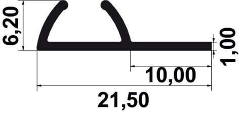 Häfele MULTISOFT 60 Ahşap Kayar Kapak Ray Tekli Alt Ray 2,700 mm Alüminyum Renkli Mat 402.37.651