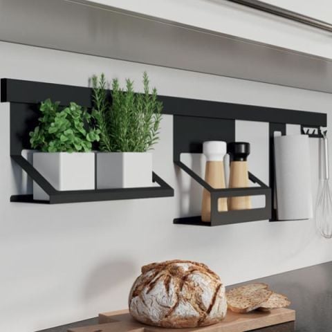 Hafele ADRIA Tezgah Arası Aksesuar Siyah 1200mm