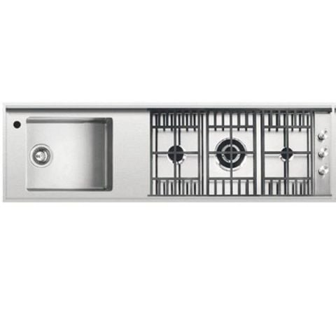 Hafele PLANO C Eviye+Ocak p. çelik sol 151x45cm