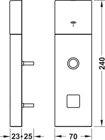 Hafele Dış modül, DT 700c kapı terminali seti - 917.63.531