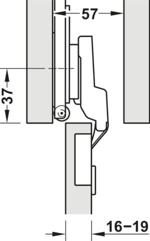 kapı sabitleme seti, Hafele Slido F-Park71 16B/25B, tam