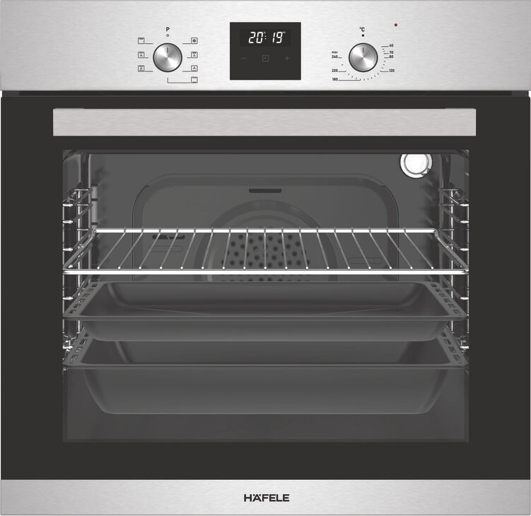 Häfele CONTEMPO Ankastre Fırın 60 cm 7 Programlı 60 596 mm 595 mm Paslanmaz çelik-Fırçalı 533.09.401