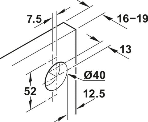 kapı sabitleme seti, Hafele Slido F-Park71 16B/25B, tam