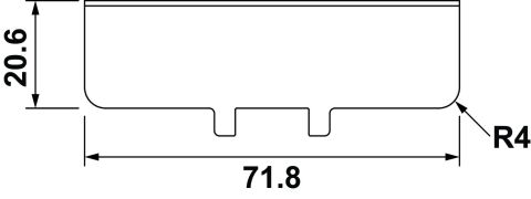 Profil Kulp, Hafele STRIATA-II-U, Alüminyum - 126.58.053