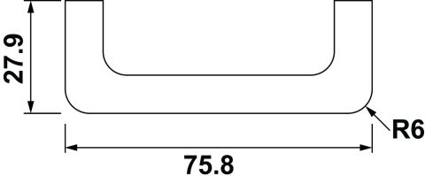 Profil Kulp, Hafele STRIATA-II-U, Alüminyum - 126.58.053