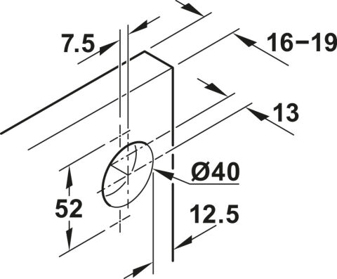 kapı sabitleme seti, Hafele Slido F-Park71 16B/25B, tam