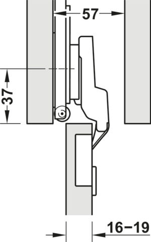 kapı sabitleme seti, Hafele Slido F-Park71 16B/25B, tam