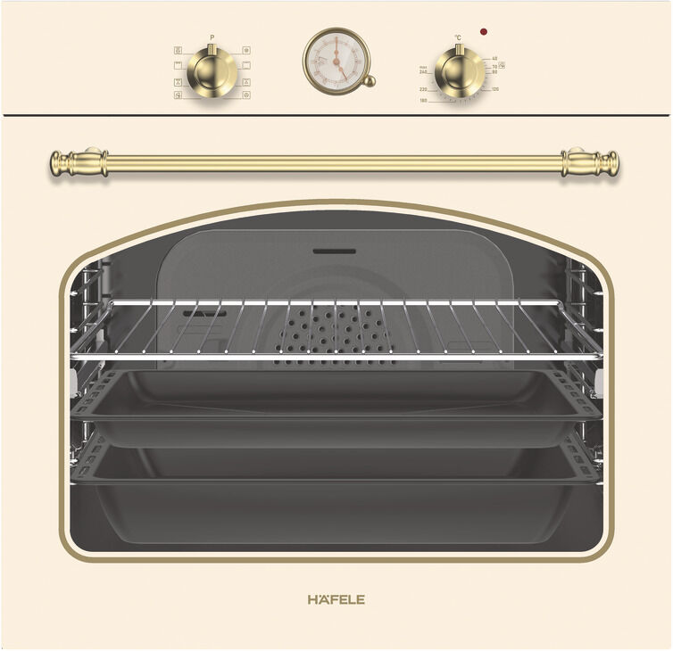 Häfele VINTAGE Ankastre Fırın 60 cm 8 Programlı 60 595 mm Parlak boyalı 550 mm 240 V 533.09.422