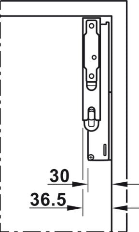 Kalkar kapak makası, Hafele Free space 5.15 push