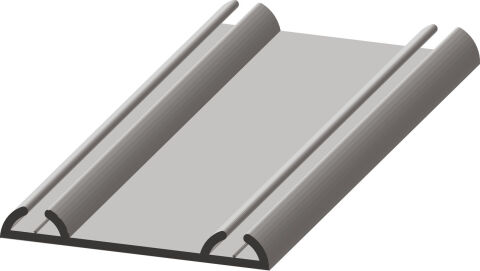Häfele JUMBO 80 - Ahşap Kayar Kapak Ray 3,500 mm Alüminyum Renkli Mat 402.37.813