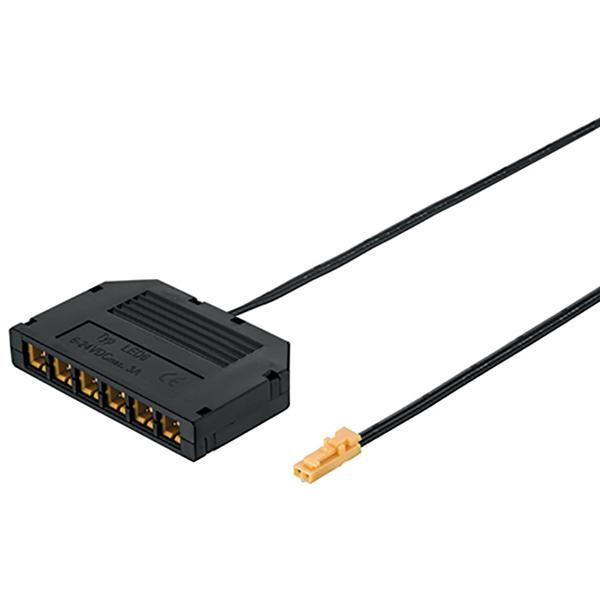 Hafele 6 Çıkışlı Çoklayıcı 12V Plastik Siyah