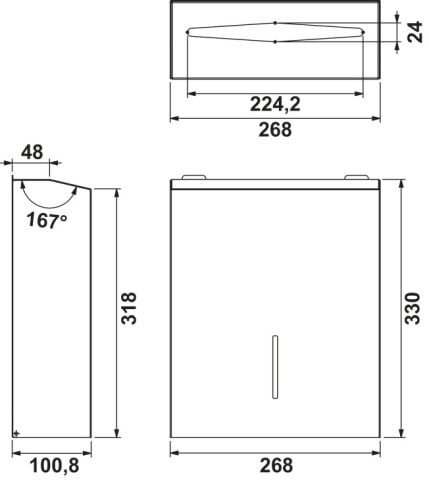 Kağıt Havlu Dispenseri, Hafele ARCHINOX - 980.48.543