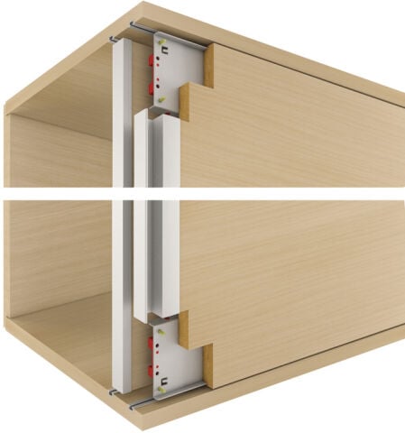 Ahşap Kayar Kapak Ray, Hafele JUMBO 80 - 402.37.845