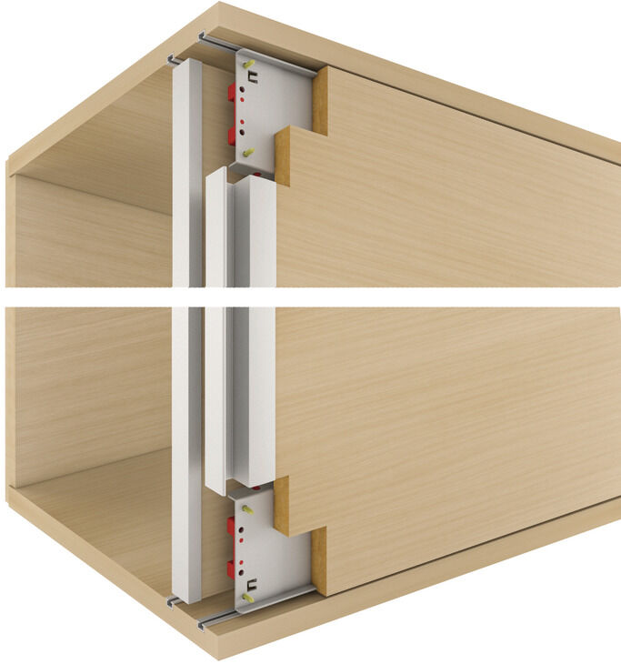 Häfele JUMBO 80 - Ahşap Kayar Kapak Ray 2,700 mm Alüminyum Renkli Mat 402.37.847