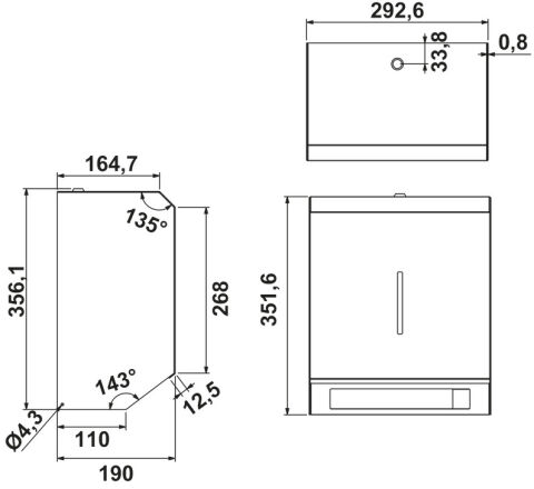 Kağıt Havlu Dispenseri, Hafele ARCHINOX - 980.48.551