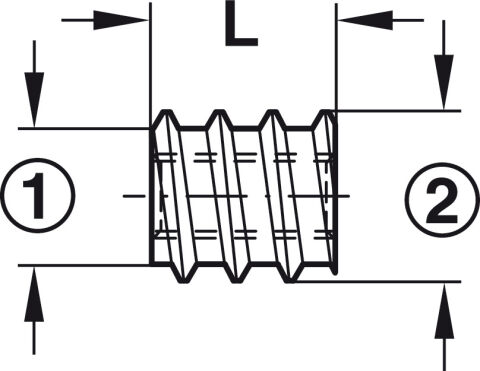 Häfele Vidalı kovan Tornavida yuvalı çelik - 8x8 mm 8 mm 030.00.100