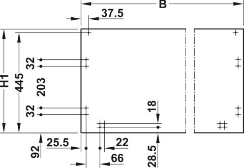 Häfele Kayar kapak donanımı Finetta Up+Down 23 VF 2 Set 882–1,178 mm 403.25.083