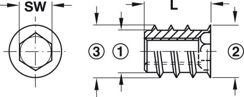 Häfele Vidalı kovan Çelik sürgüsüz - 8x10 mm 8 mm Boş 030.07.042