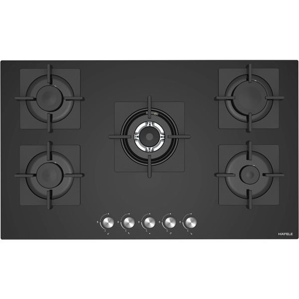 Hafele CAPELLA Ocak gazlı 90cm 4G1W siyah cam