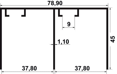 Ahşap Kayar Kapak Ray, Hafele MULTISOFT 60, Üst Ray