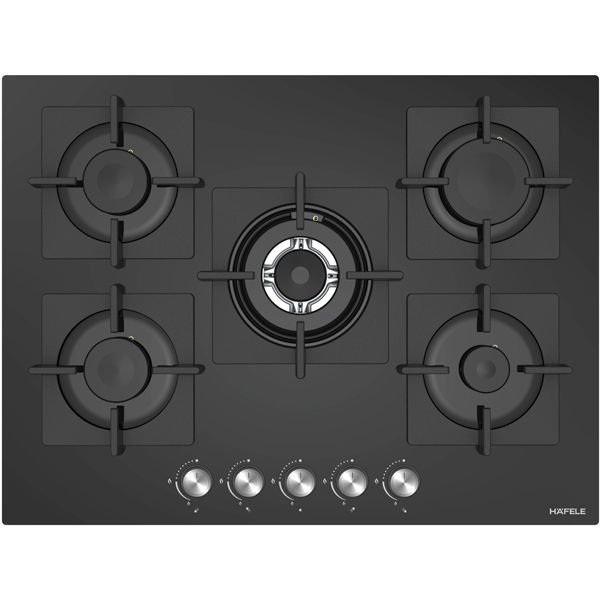 Hafele CAPELLA Ocak gazlı 70cm 4G1W siyah cam