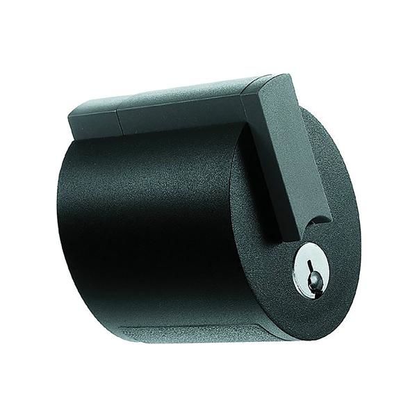 Hafele FORMA Cam Kapı Topuz Kilit Seti Ofis Tipi Siyah