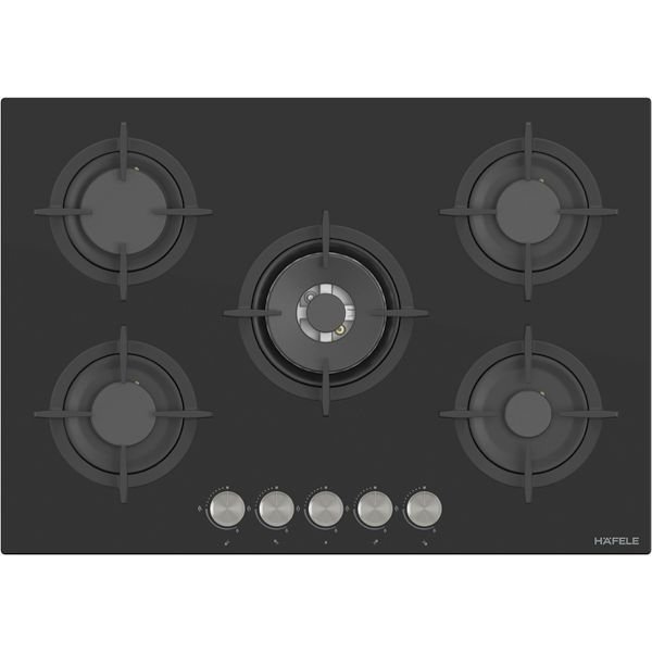 Hafele ORION Ocak gazlı 75cm 4G1W siyah cam