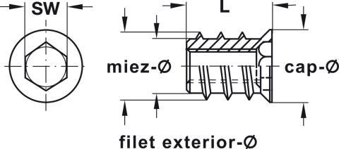 Häfele Vidalı kovan Çelik Sürgü ile - 10x13 mm 10 mm Çinko kaplama 030.10.877