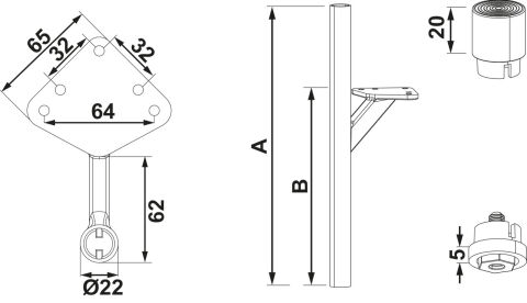 Häfele LUNGO Mobilya Ayağı Alüminyum - 140 mm Rose Parlak 634.94.520