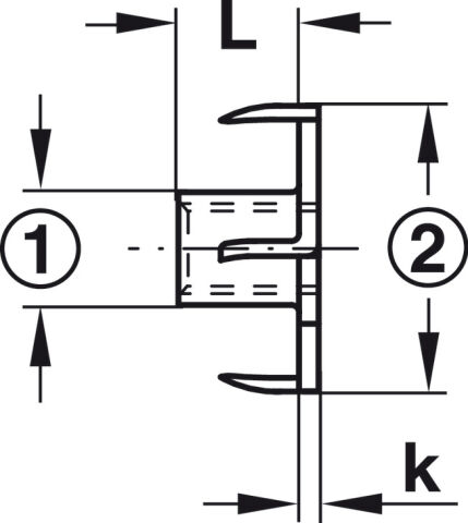 Häfele T somun İç dişli çelik - 15 mm 7 mm Boş 031.00.249