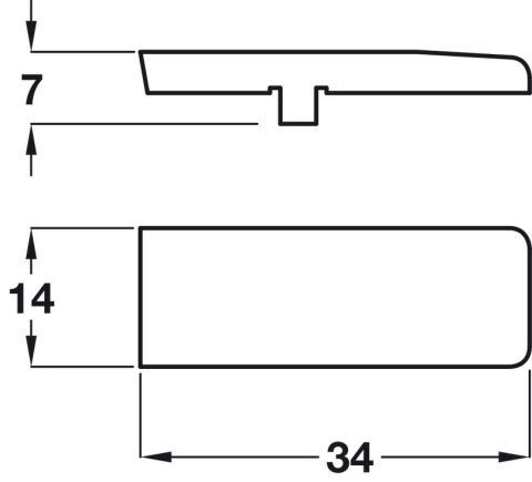 Häfele Metalla 110 A/SM ve 310 A/SM - Kapak Nikel kaplama tam bini 311.91.520