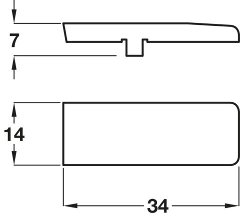 Häfele Metalla 110 A/SM ve 310 A/SM - Kapak Nikel kaplama tam bini 311.91.520