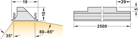 Hafele Doğrusal lens, 3101, 3103 ve 4107 profilleri için